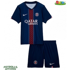 Paris Saint-Germain Hemmaställ Barn 2025-26 Kortärmad (+ Korta byxor)